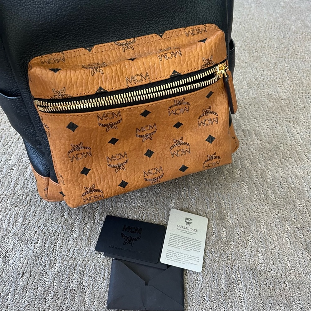 MCM Black and Tan Backpack - Picture 6 of 12